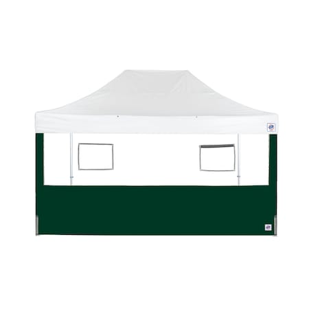 E-Z Up TAA Compliant Food Booth Sidewall, 15' W x 15' H, Forest Green SW3FB15FXTFG